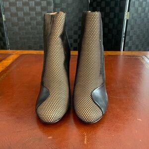 Phillip Lim Black Fishnet Ankle Boots, size 38 1/2